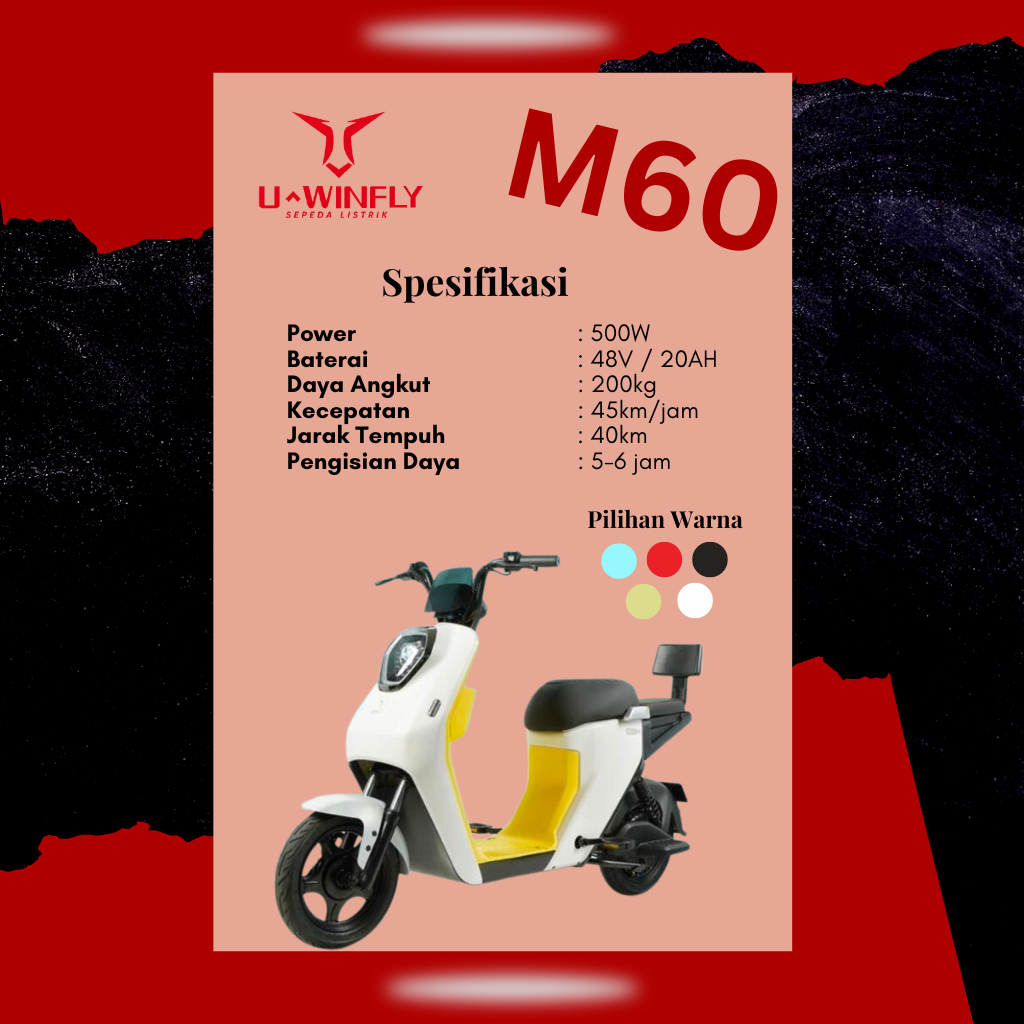 SEPEDA LISTRIK UWINFLY M60