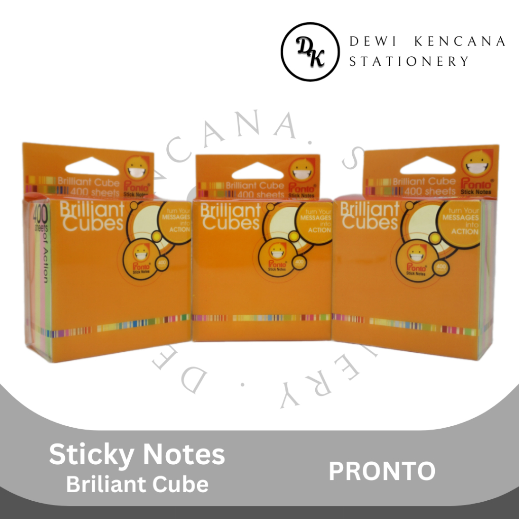 

Sticky Notes Pronto Briliant Cubes 400 Sheets