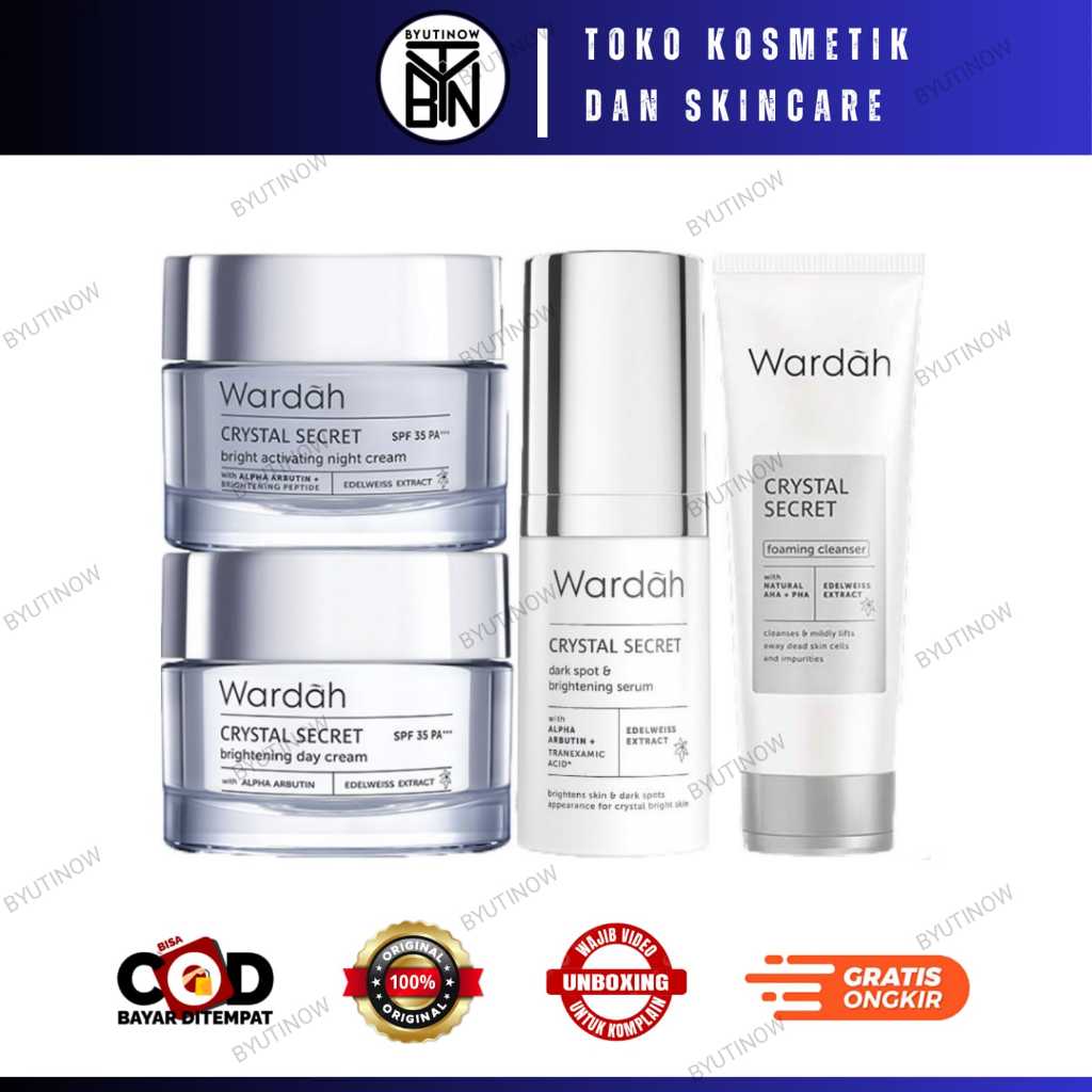 Wardah Crystal Secret Essential Series - Rangkaian Skincare Untuk Mencerahkan