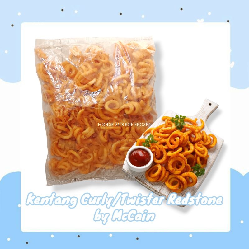 

Kentang Curly/ Twister Redstone by McCain REPACK 450gr/ French Fries Curly butter