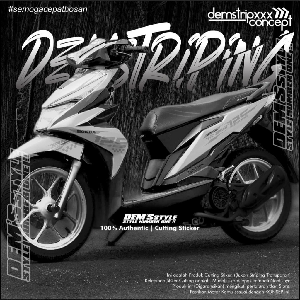 STICKER STRIPING CUTING BEAT Honda BEAT ESP 2015-2020 STRIPING VARIASI BEAT NEW STIKER VARIASI BEAT 
