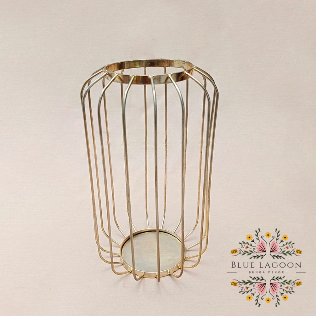 Vas Bunga Besi Kaca Pot Bunga Tanaman Dekorasi  Bouquet Bunga Dekorasi