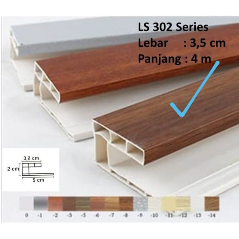 List minimalis PVC list pinggiran PVC Shunda Plafon LS 302 series