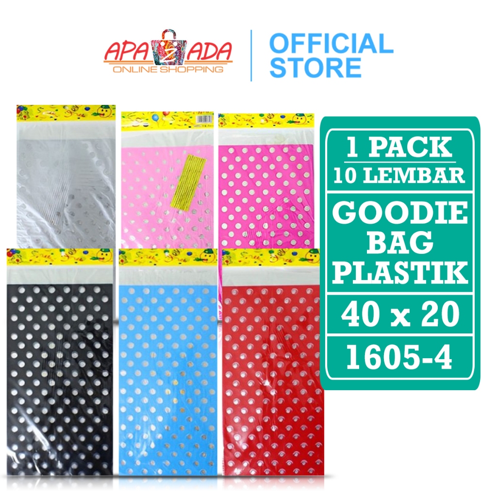 

Apazada - Plastik Snack Ulang Tahun [1 Pack - 10 Lembar] / Pembungkus Goodie Bag OPP 40 x 20