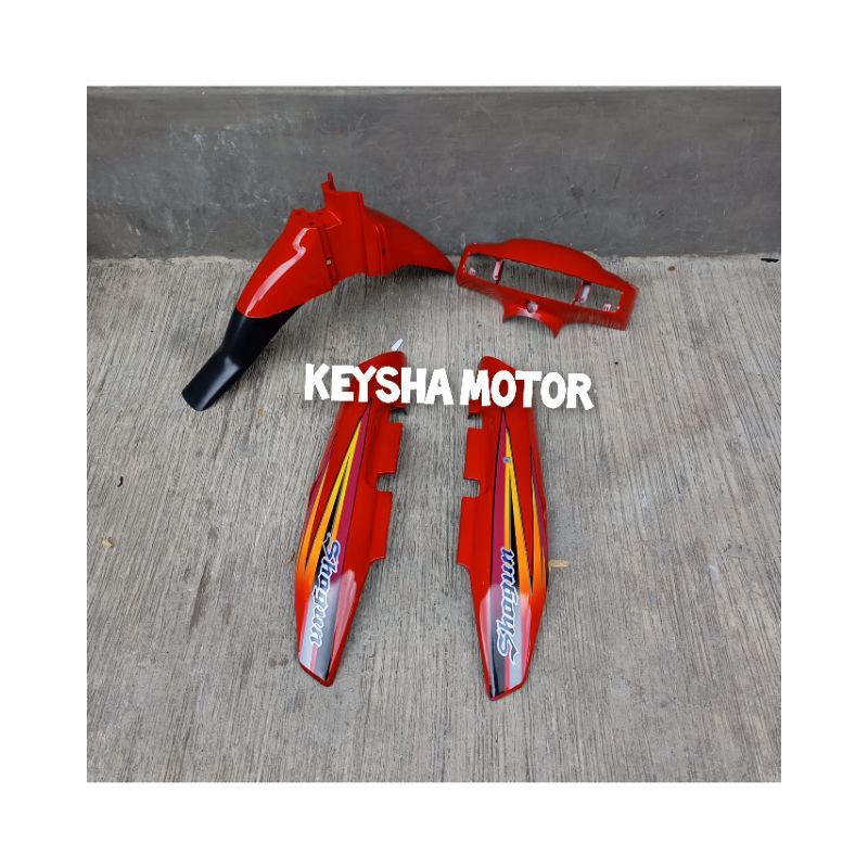 PAKET BODY SHOGUN TORNADO SHOGUN KEBO SPAKBOR DAN BATOK DEPAN WARNA MERAH