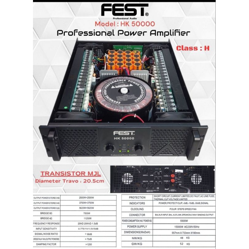 Power amplifier Fest HK 50000/hk50000 CLASS H