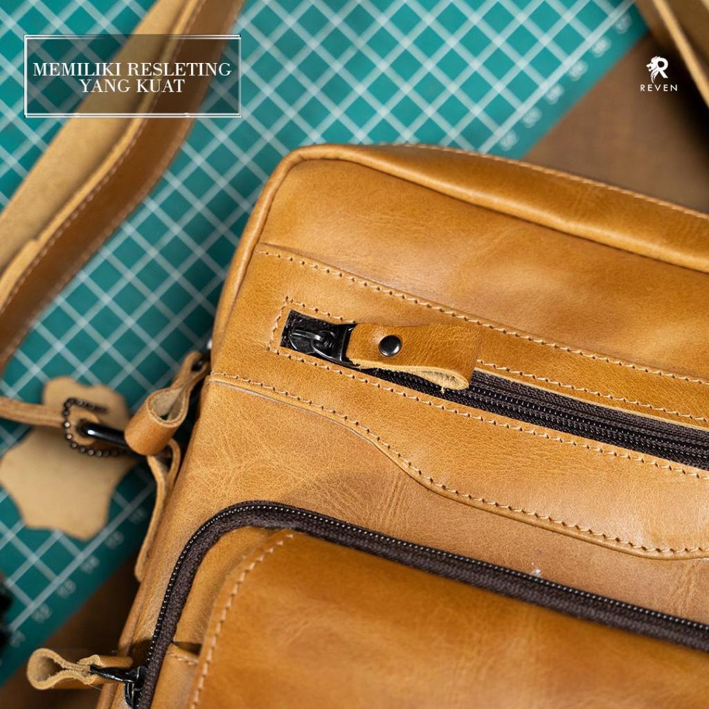 Tas Kulit Tas selempang pria kulit asli Reven BREAKER Slingbag Tas Pria Kulit Sapi Asli