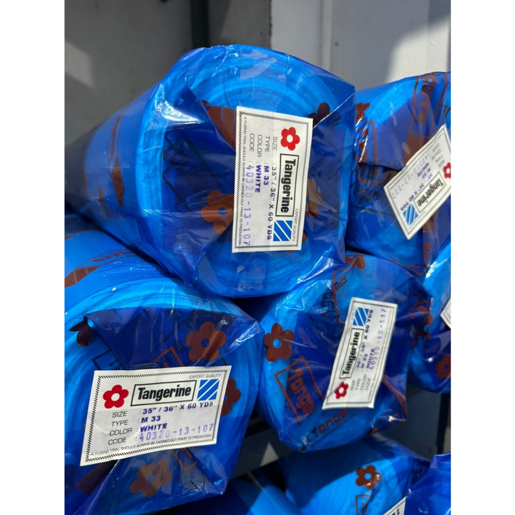 Kain Keras Interlining M33 Tangerine Staflex - Roll