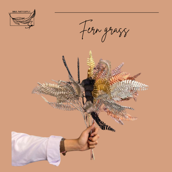 (TT) TERLARIS DAUN PAKIS GLITER /  FERN GRASS BUSH ARTIFICIAL LEAF DAUN PALSU Daun Rumput Pakis DAUN