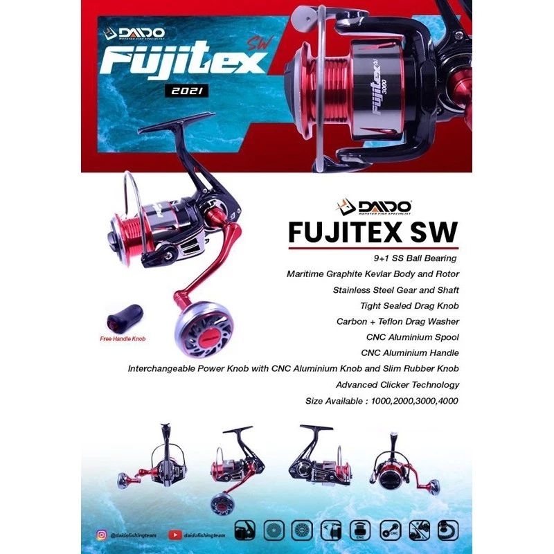REEL DAIDO FUJITEX SW & KURUMA SW POWER HANDLE