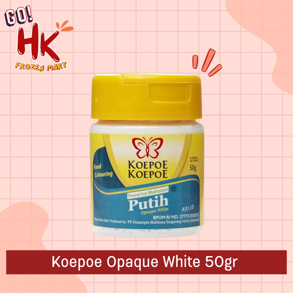 

Koepoe Kupu Opaque White 50gr | pewarna makanan putih untuk pempek bahan kue HK FROZEN