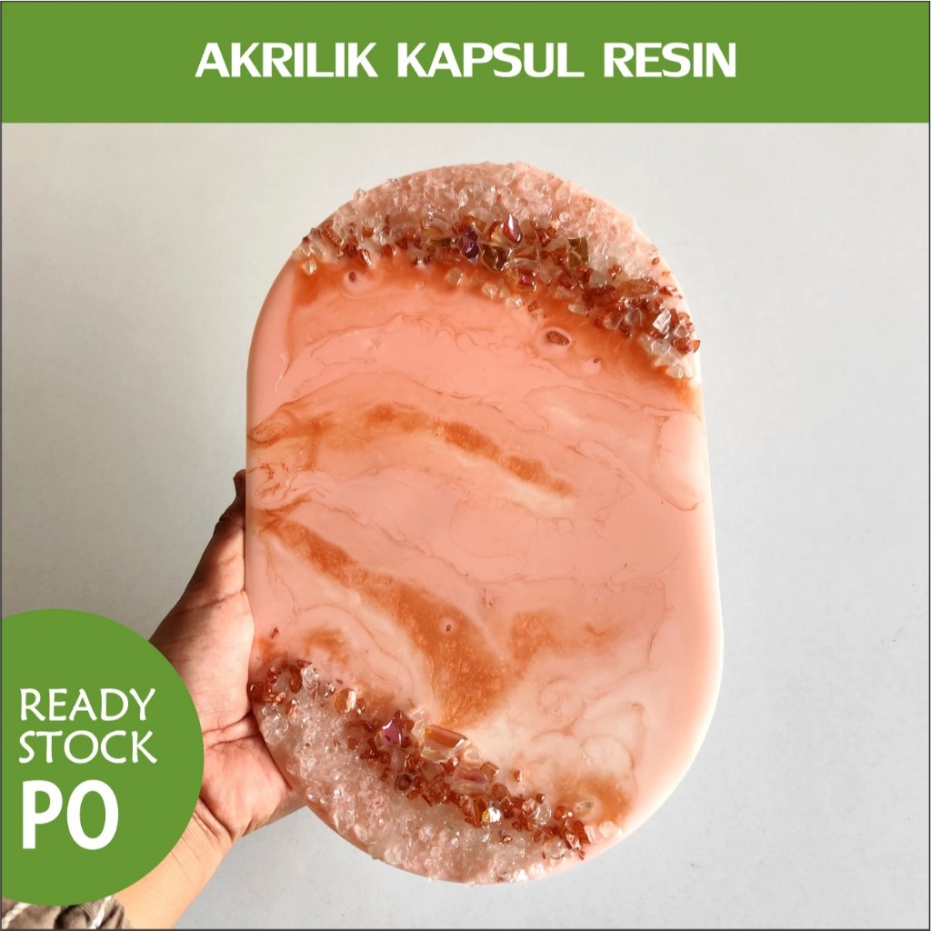 Arch Alas Resin Oval/ Akrilik Resin kapsul Bahan Mahar/ Akrilik Resin Oval