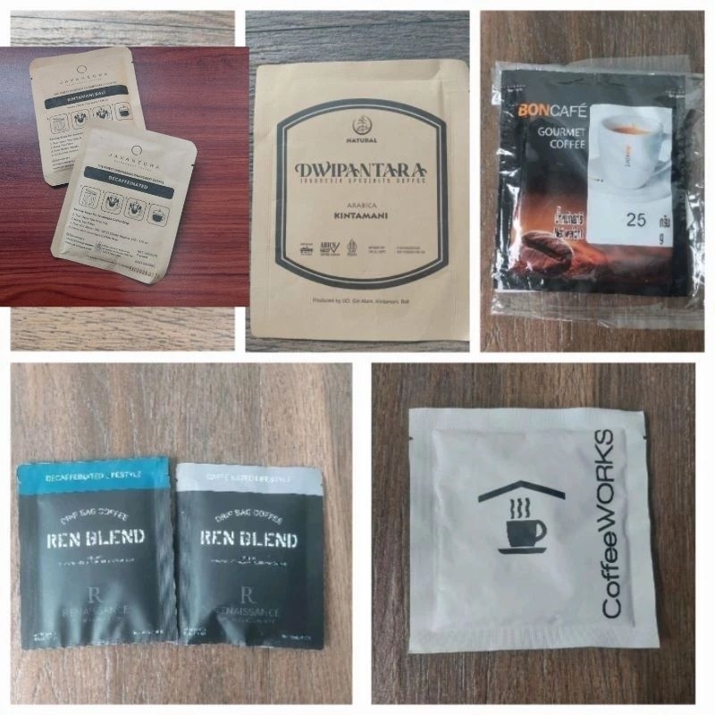 kopi Coffee Javanegra Drip Bag Bon Cafe Thailand Coffee Works Thailand Renaissance Decaffein / Cafei