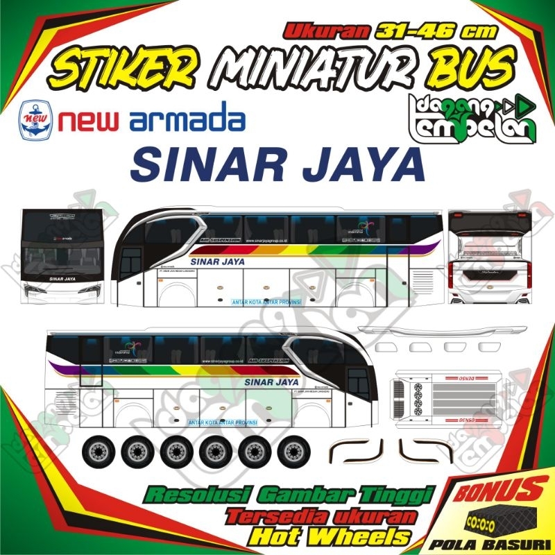 

Stiker Miniatur bus new armada skylander r22 aneka transport | Sinar jaya BONUS POLA BASURI