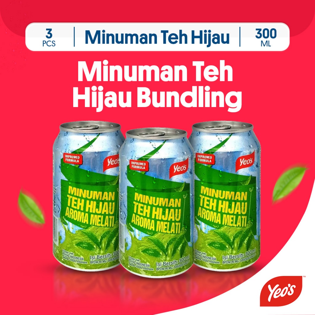 

Yeos Minuman Kaleng Teh Hijau Jasmine Green Tea 300ml - 3 Pcs