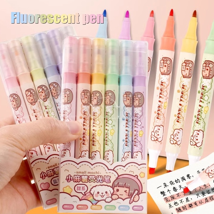 

KODE N77N Stabilo Mochi hand ledger doodle pen Set Highlighter Pen termasuk 6pcs Stabilo