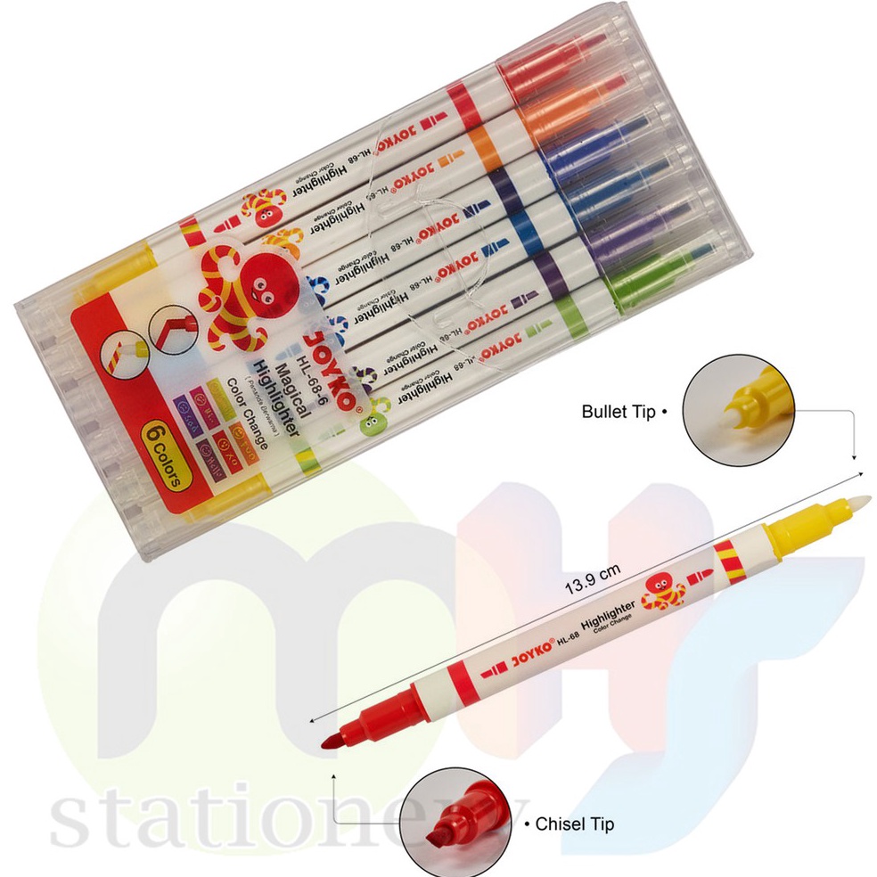 

KODE O54H Magical Highlighter Penanda Berwarna HL686 1 Set 6 Pcs Warna