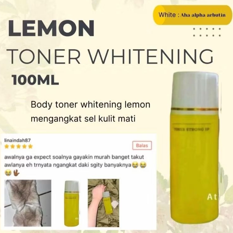 TONER BADAN ( ARBUTIN COLLAGEN ) KELUPAS PEMUTIH ORIGINAL LEMON WHITENING segel seal