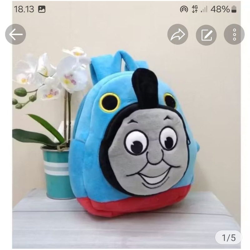 Tas Ransel 2rest Kereta Thomas/ Ransel Anak Paud TK/Bagpack anak Laki laki/