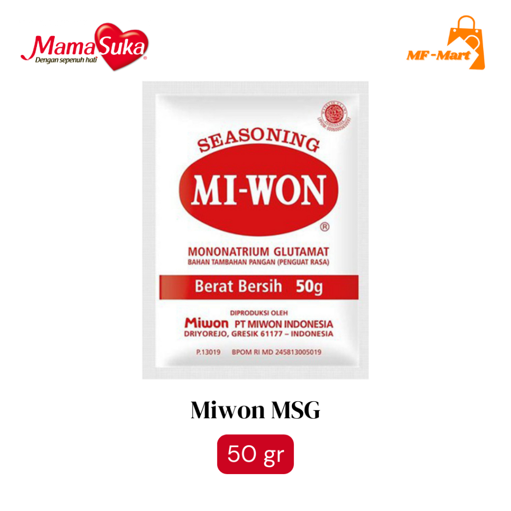 

MIWON MSG 50gr | MICIN | PENYEDAP RASA | MAMA SUKA | SEASONING | MI WON 50gr | MI-WON 50gr