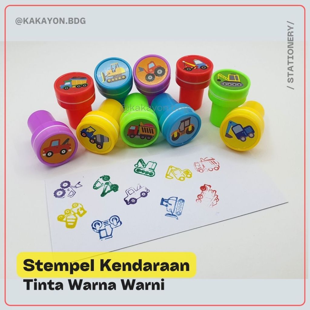 

Stempel Cap Reward Anak Gambar Mobil Kendaraan Transportasi Konstruksi Lucu Warna Warni / Cap Nilai