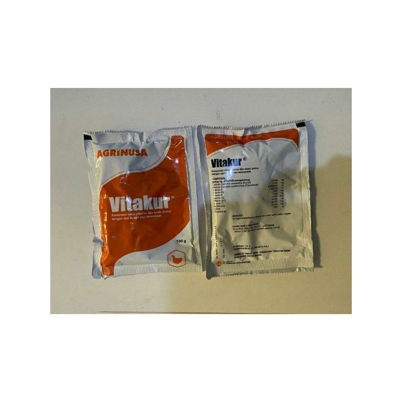 VITAKUR 100 GR - Multivitamin herbal untuk ternak