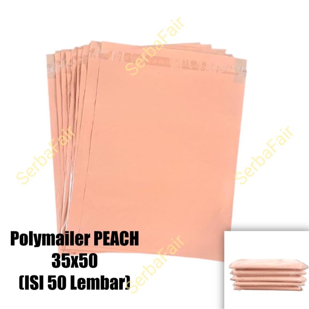 

RN POLYMAILER SF PEACH 35X50/ Poly Color Amplop Lem Seal Peach Great Color / ISI 50 LEMBAR