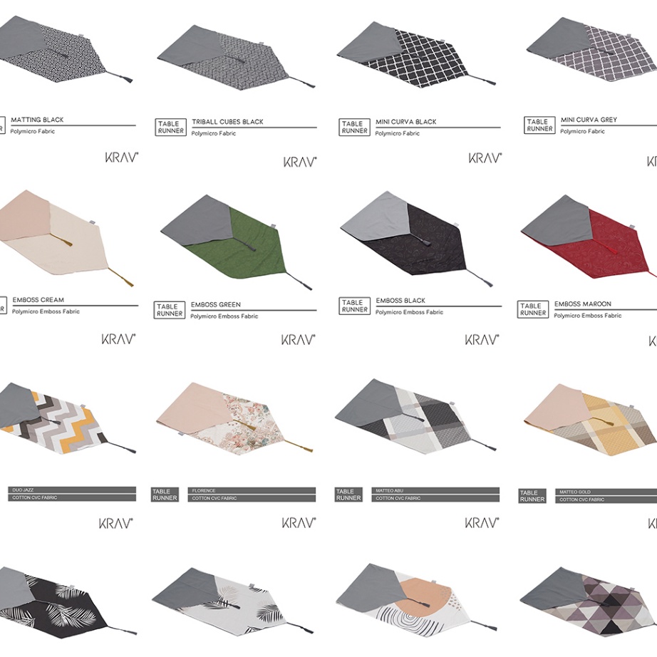 HJ6 Taplak Meja Table Runner Ruang Tamu Mmalis Makan Cantik Mewah Kain Aeshtetic Bundar Oval Panjang