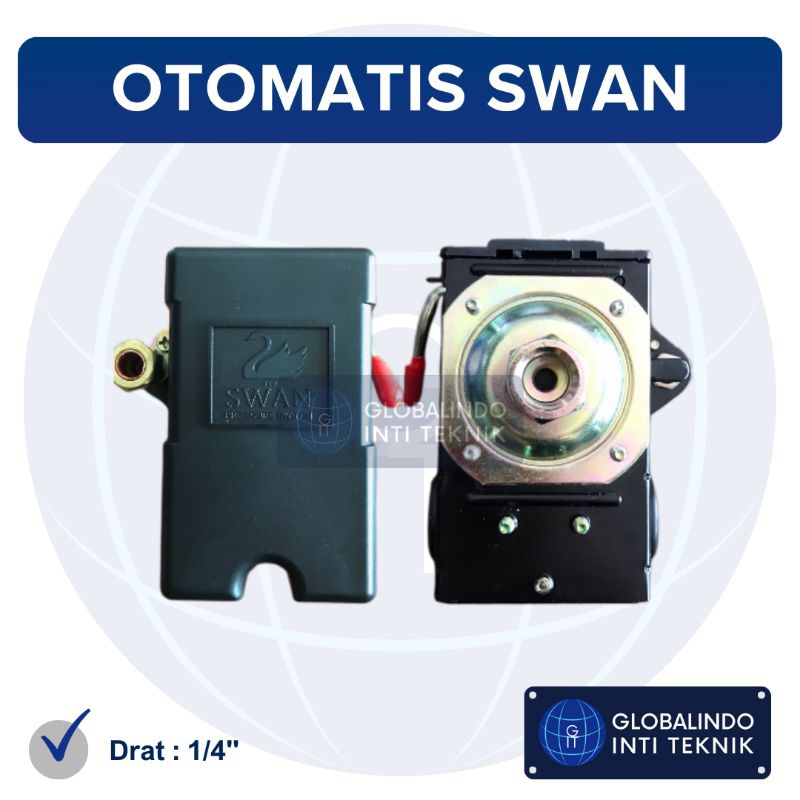 Otomatis Kompresor SWAN Pressure Switch Kompresor SWAN 1 Lubang Drat 1/4 Inch