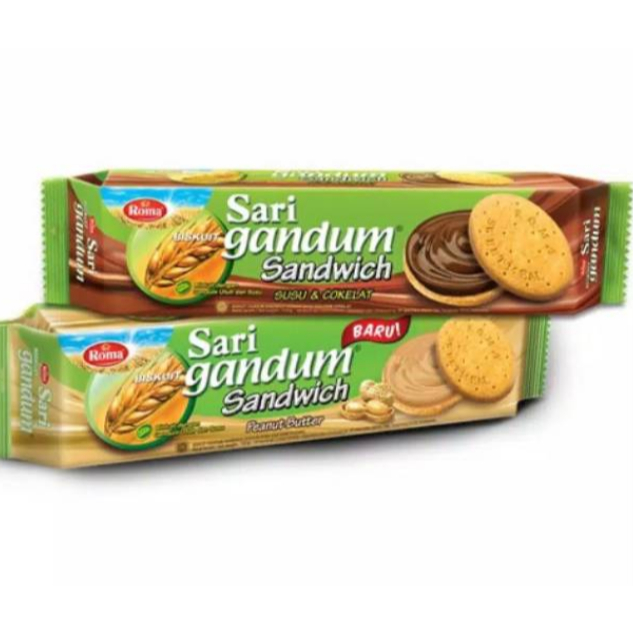 

roma sandwich sari gandum coklat kacang lezat