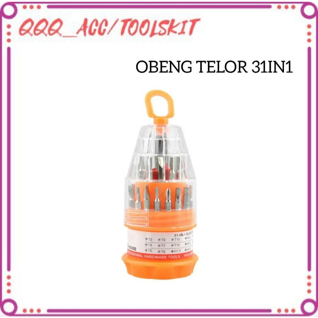 Obeng Mini set 31 in 1 multifungsi obeng set magnetic obeng hp full set obeng lengkap 1 set multifun