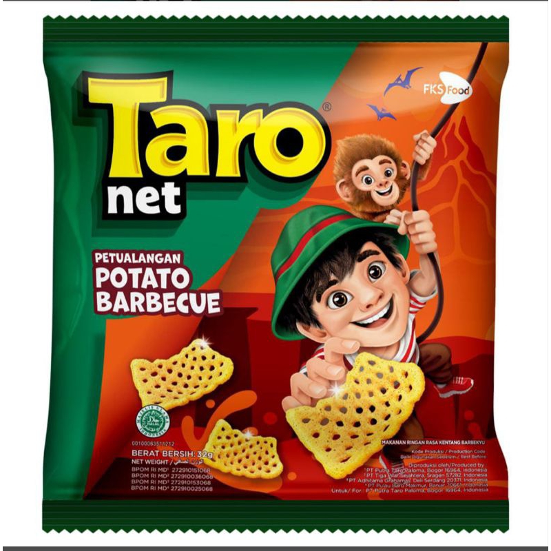 

[ 32 gram ] Cemilan Snack Taro net Makanan Ringan rasa Kentang Barbekyu Petualangan Potato Barbeque Harga 1 Bungkus