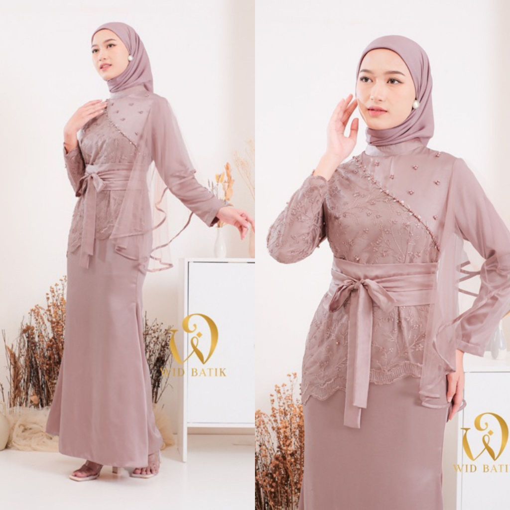 Gamis Affia Ready Jumbo Ld 120 By Annora Label Afifa Dress Brokat Premium Satin Silk Velvet Dress Ko