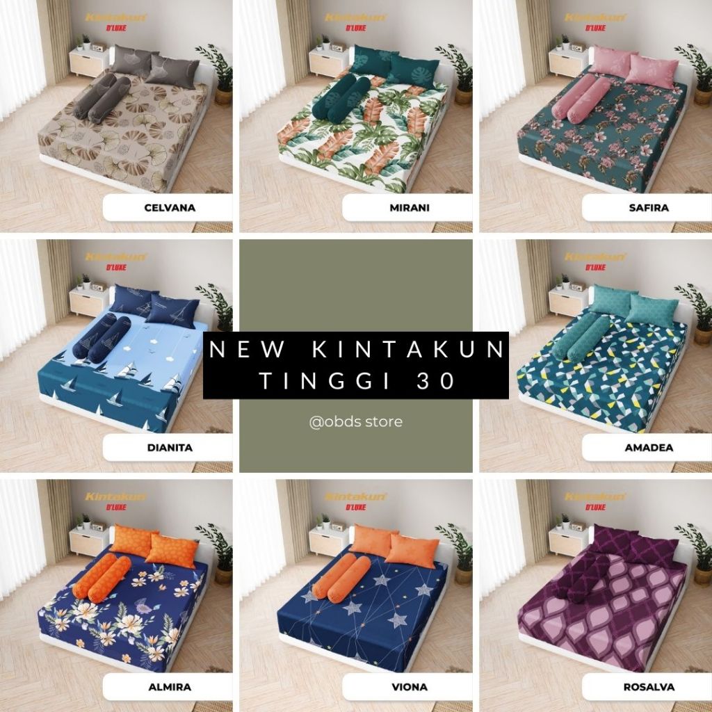 SPREI KINTAKUN TINGGI 30 UKURAN 160X200 TINGGI 30 / 160X200X30