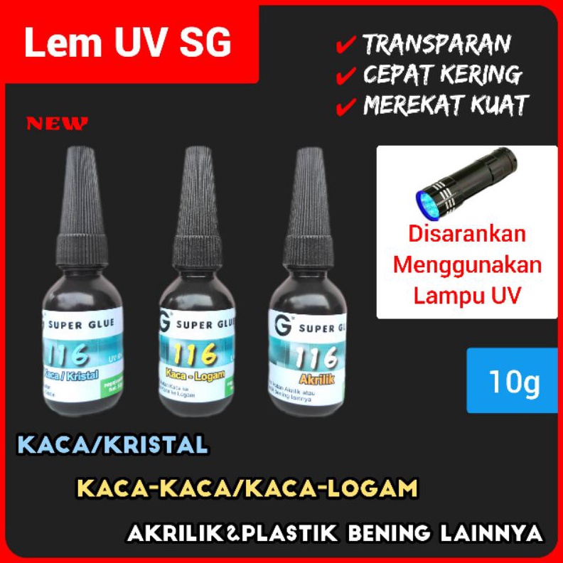 

KODE B99Z 1gLem UV KacaKristalKacaLogamAkrilikPlastik BeningLem UV 116Lem Sinar Ultra Violet