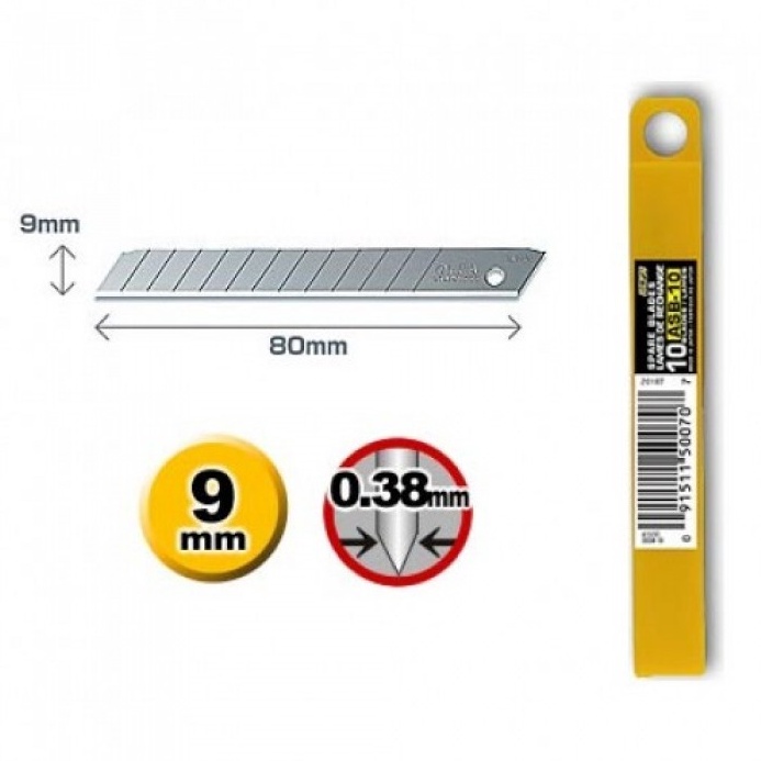 

KODE D28E OLFA Refill Pisau Cutter 9mm ASB1 1pcspack Spare Standard Duty Blade Original