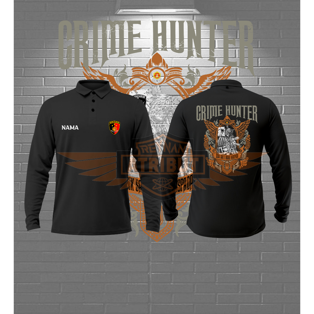 kaos wangki crime hunter/kaos polo crime hunter/kaos berkerah crime hunter/ kaos bareskrim