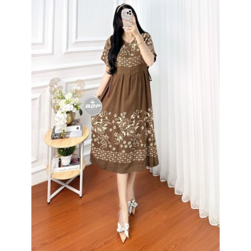 Daster Chibi jumbo Ld 120 muat BB 80kg / Dress Chibi Virall Dress Chibi Katun Dress Chibi Crinkle