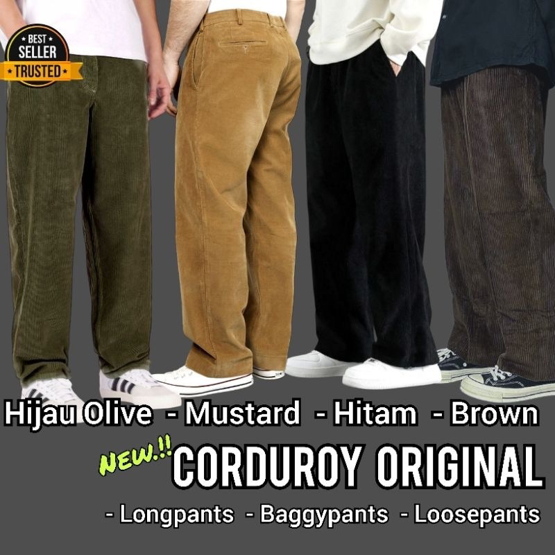 Celana Corduroy Celana Corduroy Pria celana panjang corduroy pria baggy pants pria corduroy pants pr