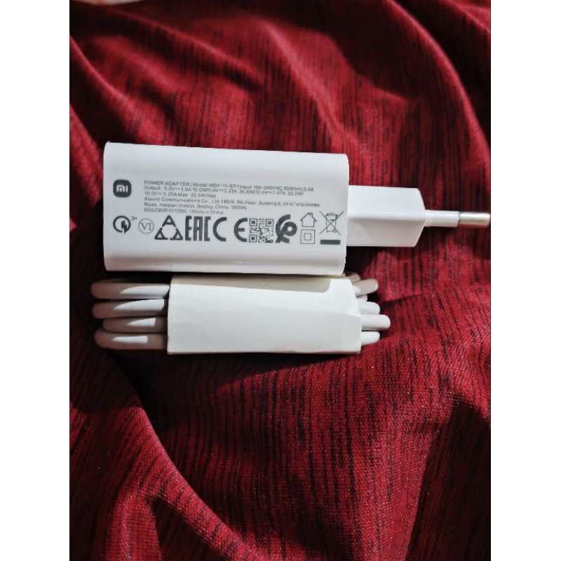 Charger Xiaomi 22.5W Ori Redmi Note 9, 9T, Poco M3, Poco M5. Original Bawaan Hp