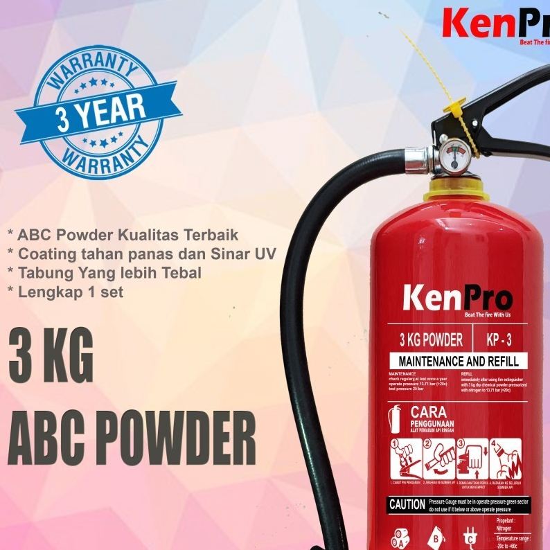 APAR 3 KG ABC Dry Powder KenPro Bergaransi