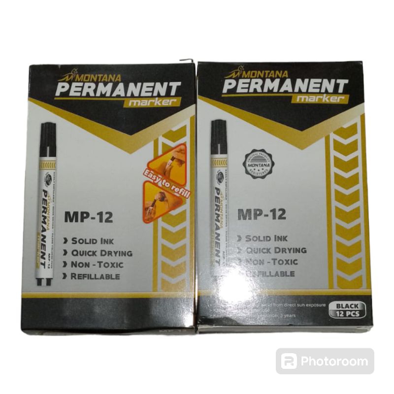 

Spidol permanen Montana 1 pak isi 12 pcs