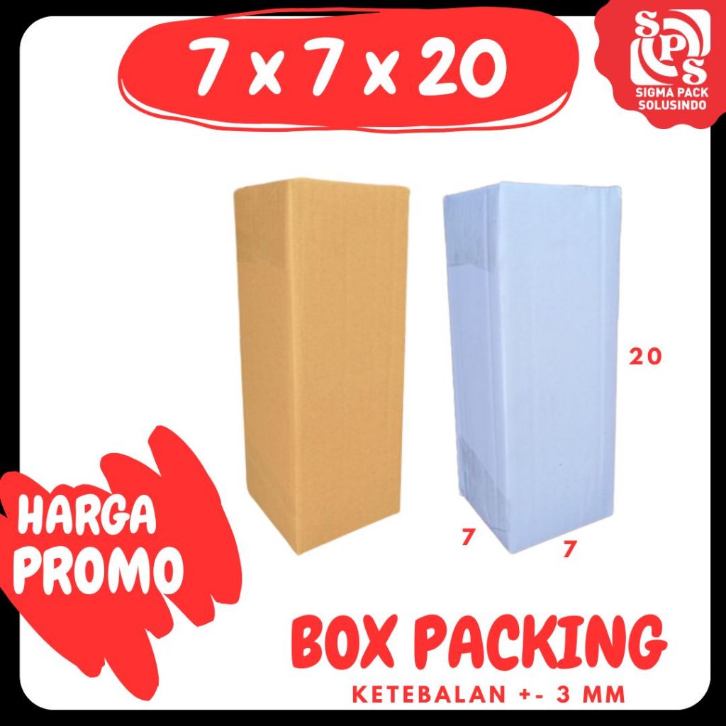 

Box Packing 7x7x20 Medium/Rekondisi Kardus Botol Karton Kotak Kemasan Sparepart Aksesoris Souvenir