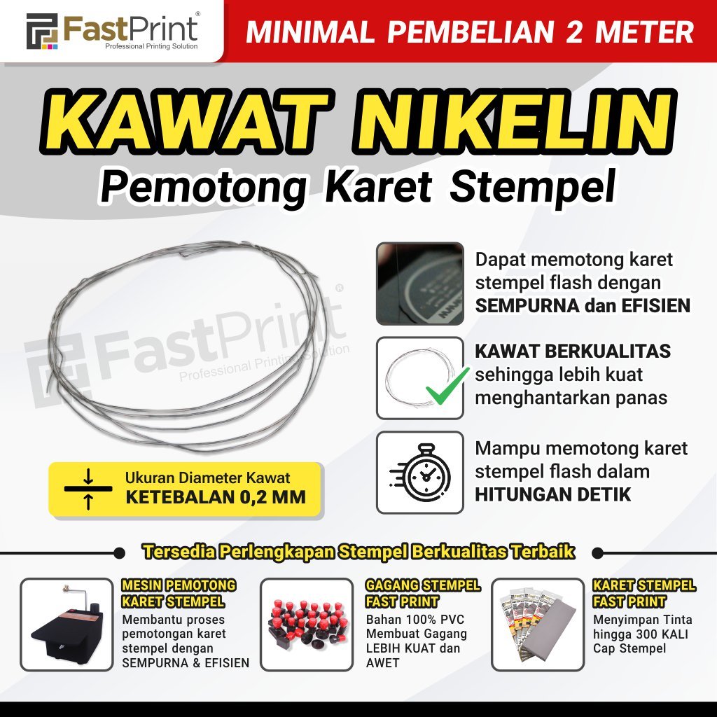 

Fast Print Kawat Nikelin Elemen Pemanas Pemotong Karet Stempel Flash