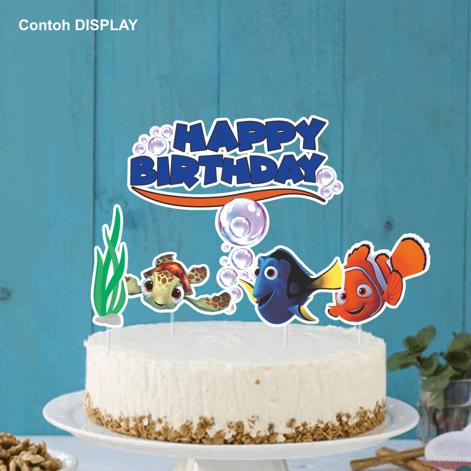Topper Kue Cake Kertas Nemo Lucu Keren Kartun