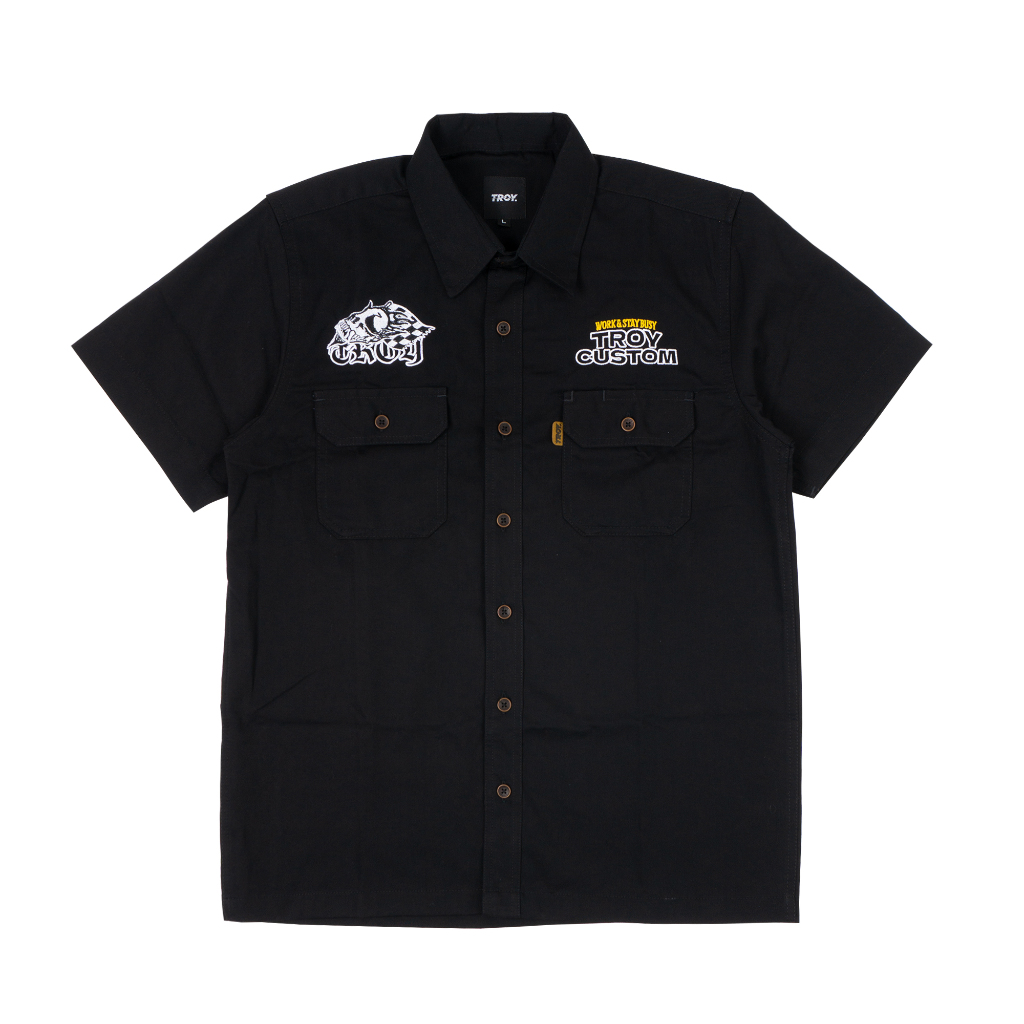 Troy Company Workshirt Workwear Engineers Black Finish - Kemeja Kerja Work Shirt Hitam WSD 2649