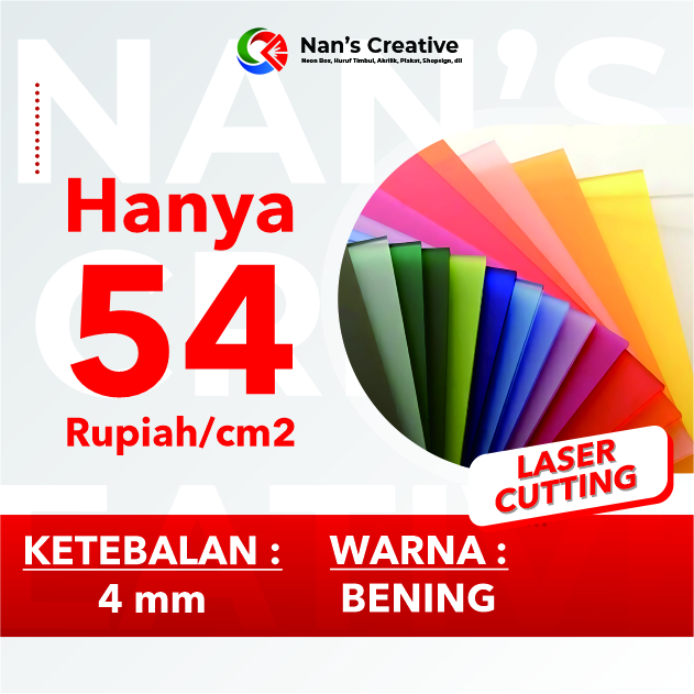 

BENING 4mm - Akrilik Lembaran Bening 4mm