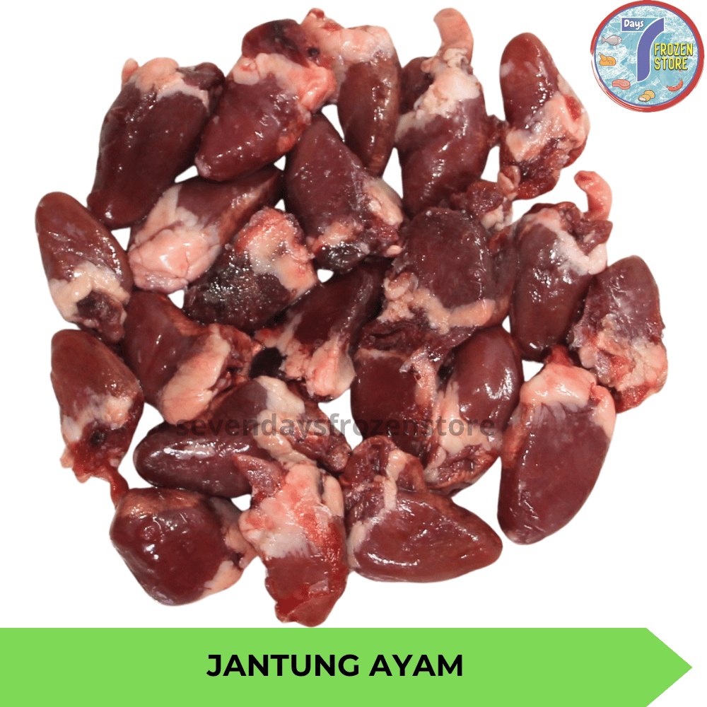 

Jantung Ayam Beku Frozen kemasan 800 - 900 gr