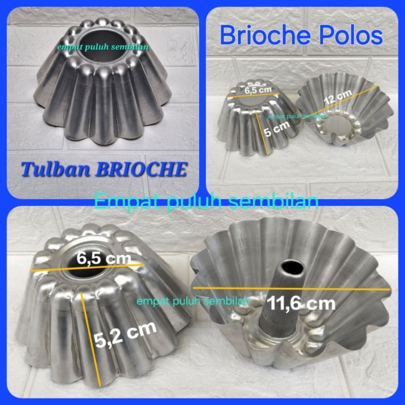 Cetakan Kue Sultan / Tulban Brioche / Loyang Tebal Premium Gelombang / Bluder Kecil 12Cm