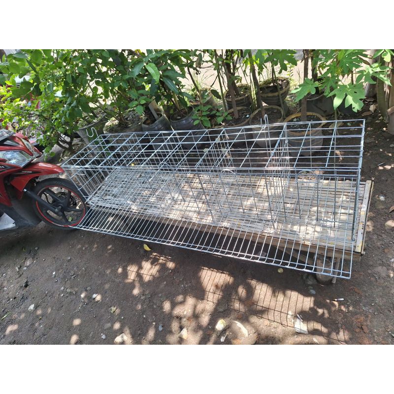 Kandang Batre Galvanis Ayam Petelur Pintu 4 isi 8 Ekor Full Sekat